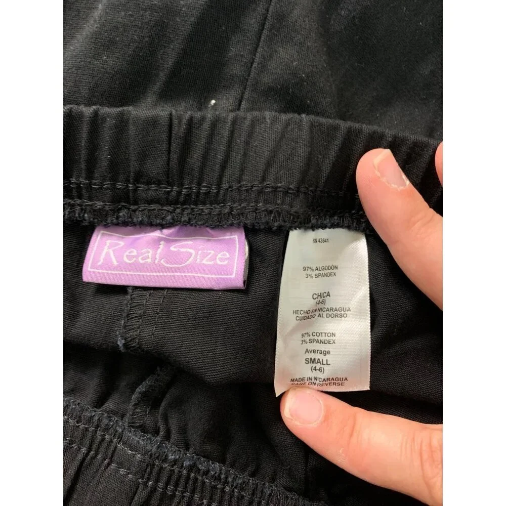 NWOT Real Size Womens Denim Pants Size Small (4/6) Black AD1